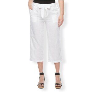 Liz Claiborne Women's White Cropped Capri Pants White